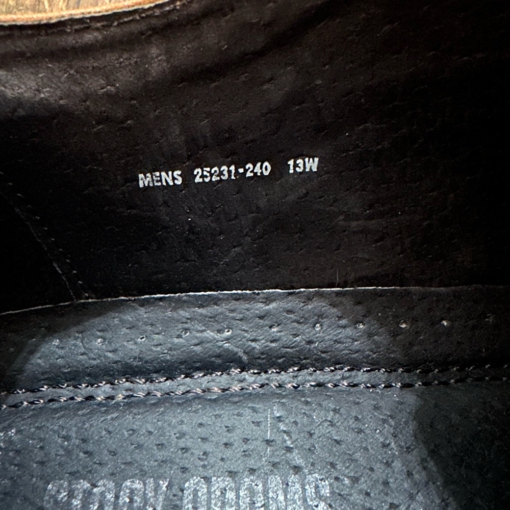 Stacy Adams "Dickens" Tan Genuine Leather Plain Toe Shoes 25231-240. Size 13W - Picture 5 of 9